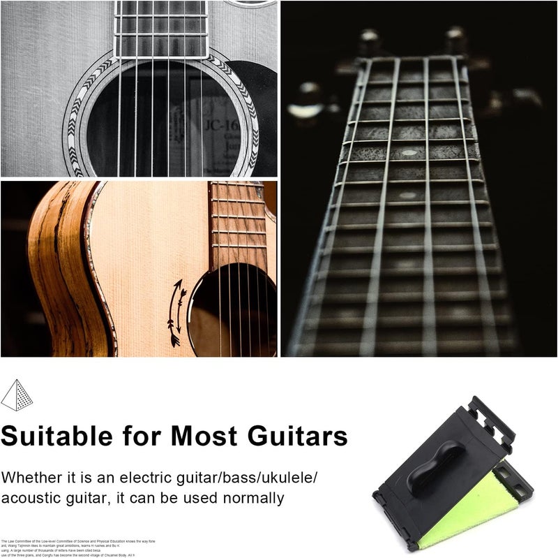 MAXCHEER Guitar String Cleaner Scrubber, Fingerboard Cleaning Cloth, Guitar Fretboard Cleaner Wiper, Cleaning Maintenance Care Kit for Guitar/Bass/Mandolin/Ukulele（2 Pack） - Image 5